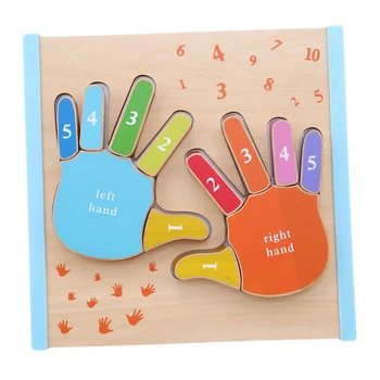 

Colorful Wooden Finger Palm Kids Toy Geometry Sensory Awareness Board Toys Family Pack Learning & Education Puzzle Toy