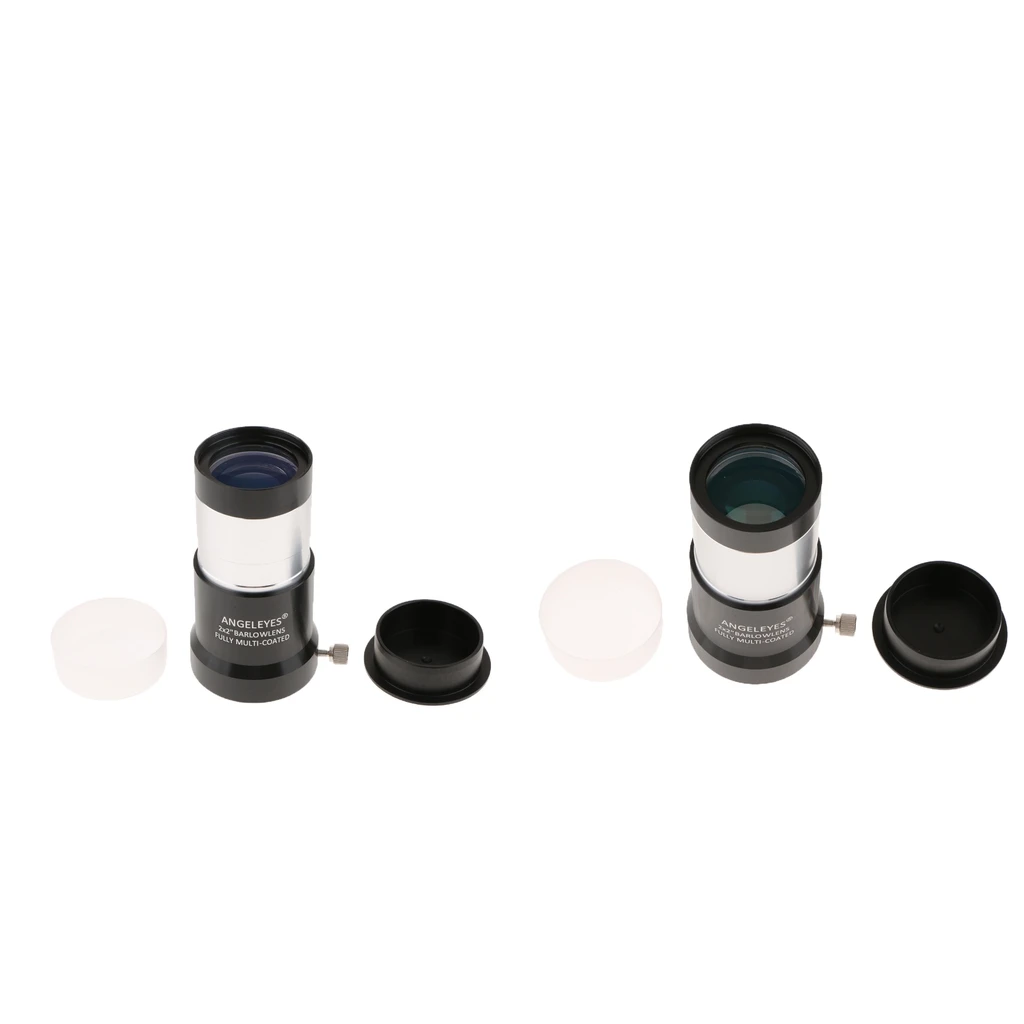 

2Pcs 2X Barlow Lens Eyepiece for Celestron Orion 2'' Universal Refractor Reflective Astronomy Telescope Accessory