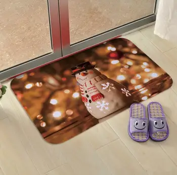 

Christmas Tree Ball Snowman Plush Carpet Foot Pad Door Mat Carpet Plush Toy 3005