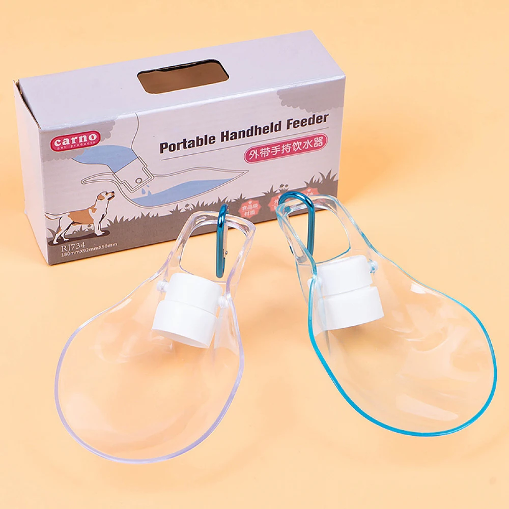 1pcs Dog Travel Water Bottle Plastic Dog Cat Drinking Water Feeder