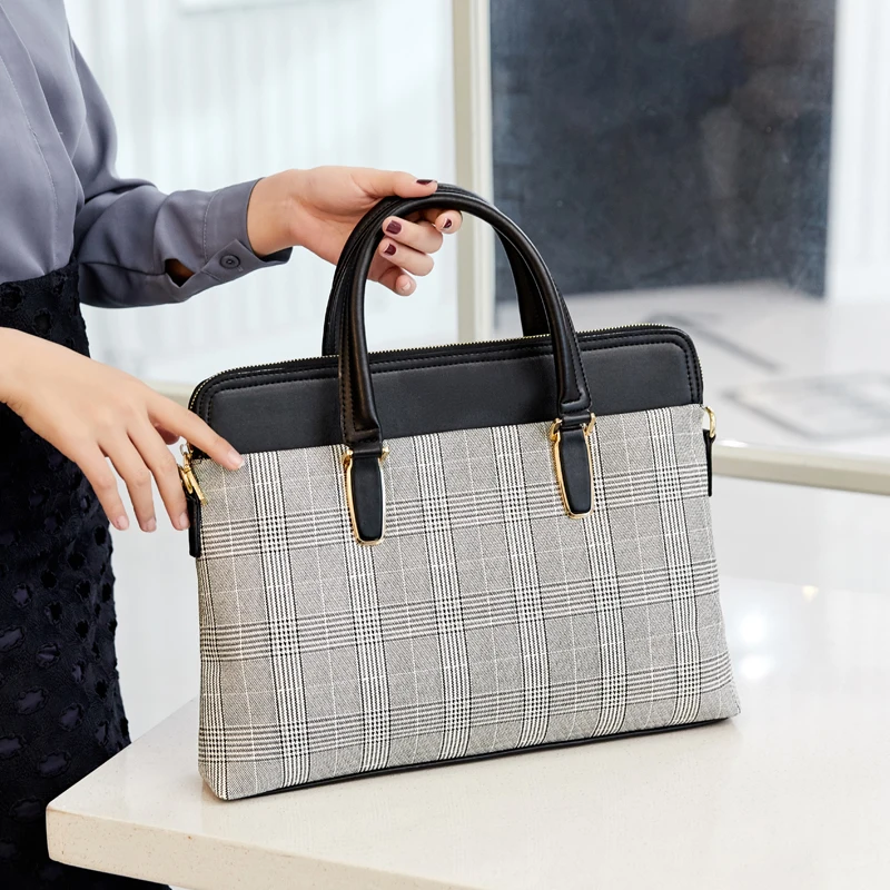 

Fashion Crossbody Bags For Women Leather Laptop Business Female Tote Handbag 13" 14" Women's Portable Office Work Shoulder Bag