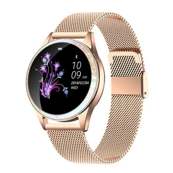 

Smart Watch KW20 Clock Bluetooth Women Full Screen Diamond Smartwatch Heart Rate Monitor Sport Lady Watches for IOS Android