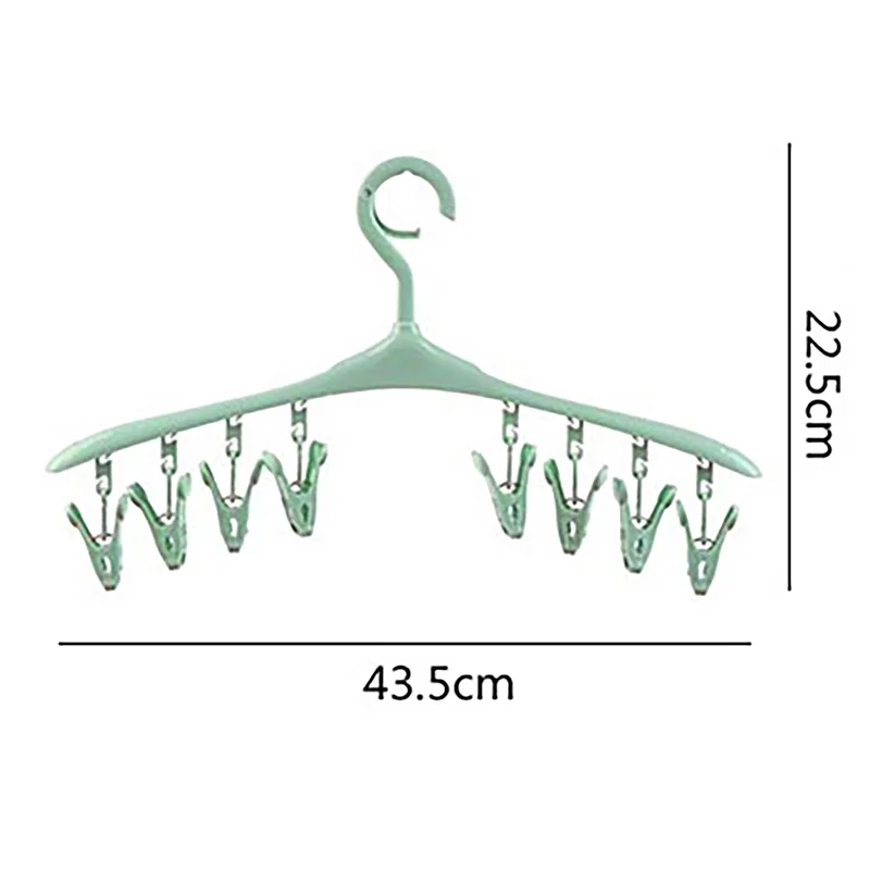Пластиковая вешалка для одежды, сушилка для белья, вешалка для одежды, сушилка для одежды с 8 зажимами, органайзер для домашнего хранения, детские вешалки