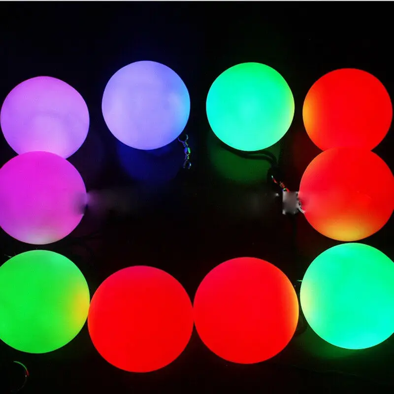 Светодиодный разноцветный светящийся POI шары для кручения света для профессионального танца живота ручная Опора вечерние Свадебная гирлянда водонепроницаемый