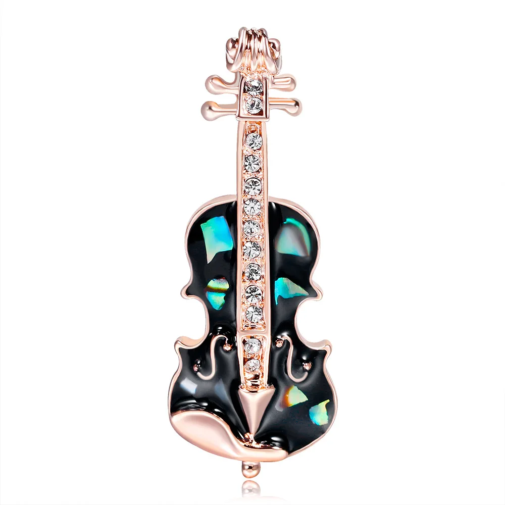 

Korean-style Cool Guitar Violin Brooch Oil Drop Coloured Drawing Shell Corsage Brooch Women's Brooch