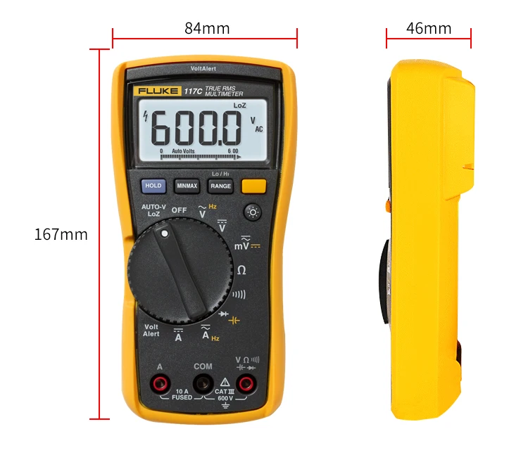 Цифровой мультиметр с подсветкой Fluke 117C AVC VoltAlert 117 True RMS