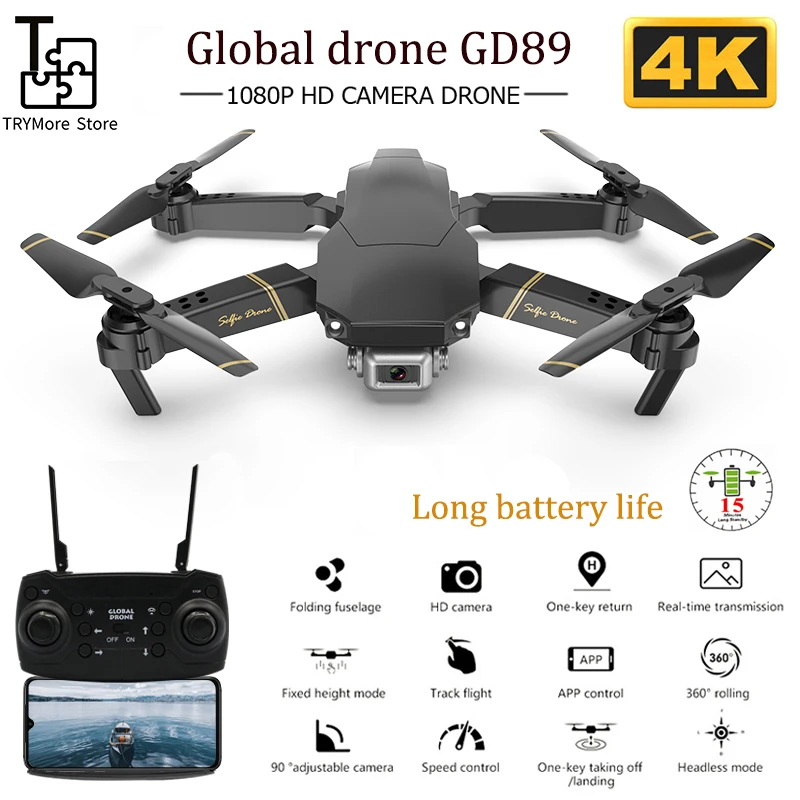 GD89 Дрон Глобальный Drone с Hd видео антенной Камера 4k Rc дроны Радиоуправляемый
