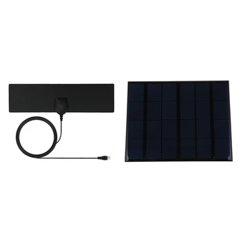 

1 Set HDTV Antenna Indoor Ultra Thin TV Antenna & 1 Pcs Silicon Epoxy Mini Solar Panel DIY Solar Module