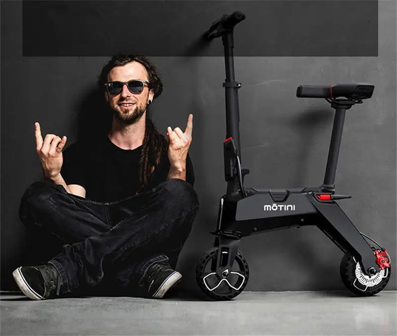 New 7 Inch Folding Electric Bike 2 Wheels Electric Scooters 37V 350W Lightest Mini Adult Electric Scooter With Two Batteries (22)