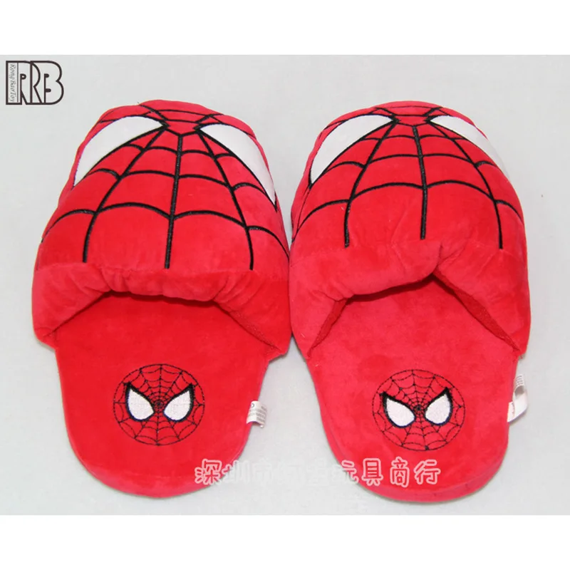 Spiderman Cotton slippers marvel anime Creativity superheroes spider-man plush flip flop Keep warm dolls children birthday gifts