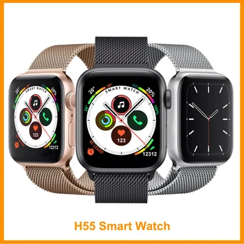 

Free Silicone H55 Smart Watch Bluetooth Sports Tracker Dial Call Heart Rate Fitness Message Reminder Play Music Men Women