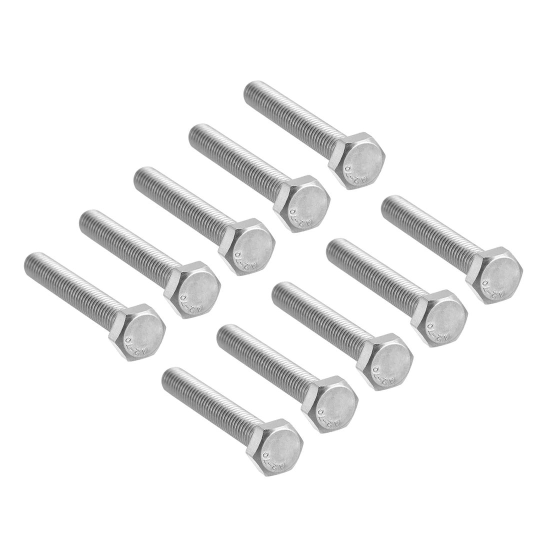 Винты с шестигранной головкой uxcell M8 Thread 50 мм 304 из нержавеющей стали 10 шт.|Дверные