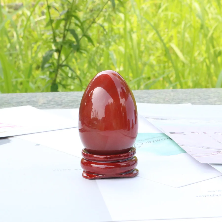 Непросверленный красный сердолик вагинальные яйца для женщин Kegel тренажер для мышц подтягивающий мяч уход за телом здоровье Средний тазовой пол массажер - Цвет: 30mmx45mm
