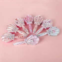 The New Transparent Hairdressing  Hair brush Portable Shell Comb Airbag Massage Hair Care Cute Cartoon Rainbow Comb
