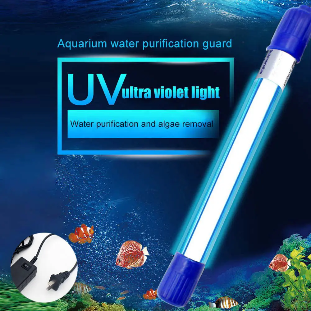 Горячая Распродажа: 5/7/9/11/13 Вт дезинфекционный УФ лампа для стерилизации воды светильник для аквариума LSF - Цвет: 5W  US Plug