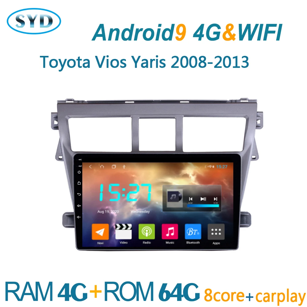 Автомобильный радиоприемник для Toyota Vios YARIS 2008 2013 DVD мультимедийный плеер