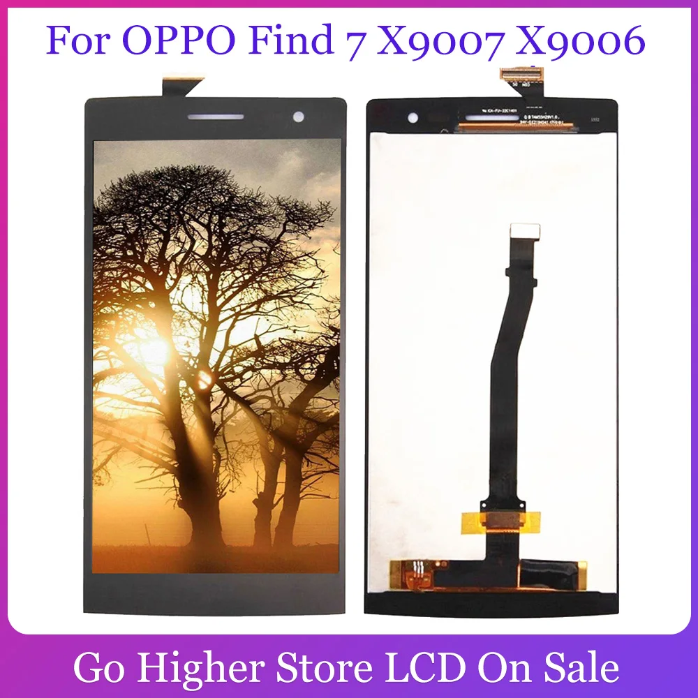 Черный X9007 для OPPO Find 7 X9006 ЖК-экран дисплей с кодирующий преобразователь