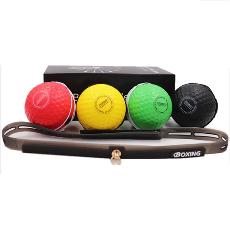 Boxing Reflex Ball Set 4 Ball Fitness Punzonatura Head Band Home Gym Reazione Velocità Allenamento Muay Tai Mma Esercizio Boxe Attrezzature