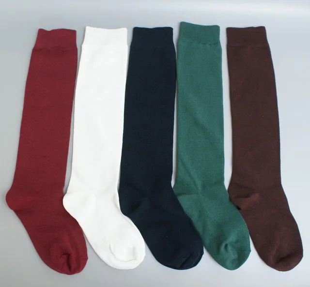 Новые Женские однотонные Гольфы с замком для девочек, базовые цветные колготки