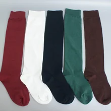 Новые Женские однотонные Гольфы с замком для девочек, базовые цветные колготки