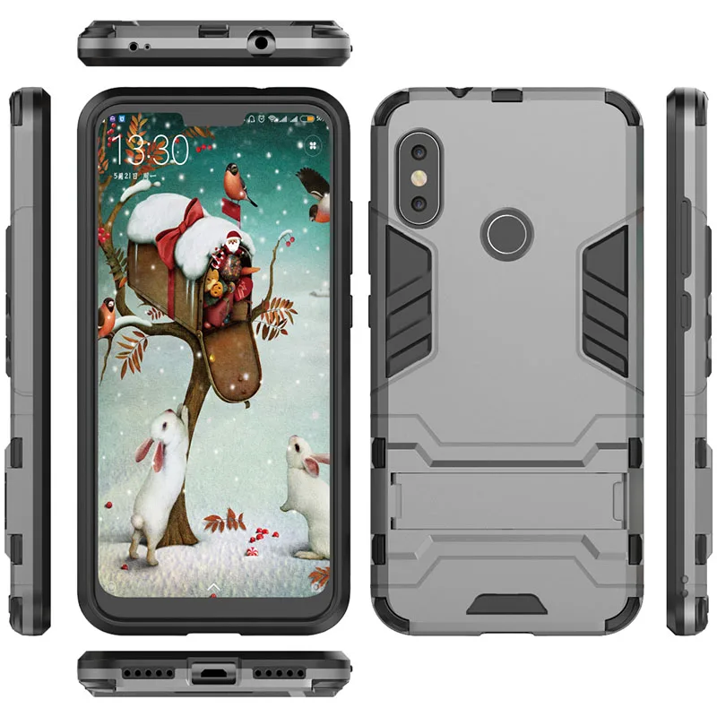 Gray Чехол-держатель для планшета для Xiaomi mi A2 Lite mi A1 Max 2 3 mi x 2S mi 8, защитный чехол для Red mi 4A 6A 5 Plus 6 Pro S2 Note 4X 5A Prime - Цвет: Gray