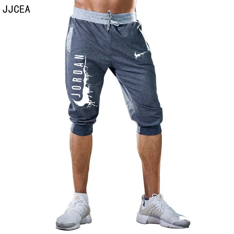 Новинка летние мужские повседневные спортивные штаны шорты 3/4 брюки короткая одежда для фитнеса и бодибилдинга мужские летние хлопчатобумажные шорты брюки - Цвет: 16