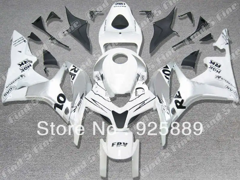 Литьевая форма белый серебристый черный для HONDA CBR600RR 07 08 CBR600 07-08 CBR 600RR 2007-2008 600 RR F5