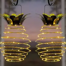 2 шт./4 шт. новые модные солнечные садовые светильники ананас путь свет подвесной наружный Декор Водонепроницаемая гирлянда железная проволока искусство настенные плафоны для ламп атмосферу двора лампа Праздничная ручная лампа