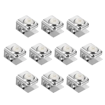 

uxcell Glass Shelf Brackets - Adjustable Zinc Alloy Glass Clamp Clip Holder for 5-8mm Thick, Type-06, 10 Pcs