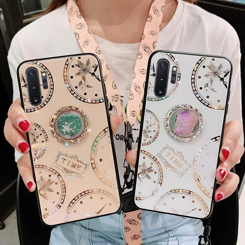 Для Samsung Galaxy S10 S9 S8 плюс S7edge Примечание 10 9 8 чехол с кольцом-подставкой и для A50 A30 A750