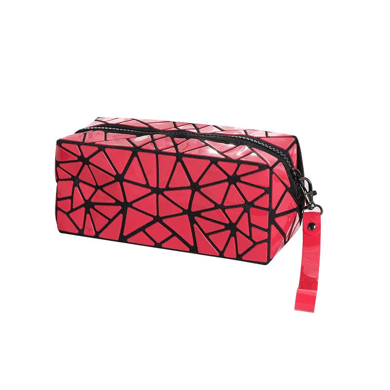

Women makeup bag Cosmetic bags for ladies geometric cuboid Pouch Travel Organizer Kids Storage Pencil case Purse Bag