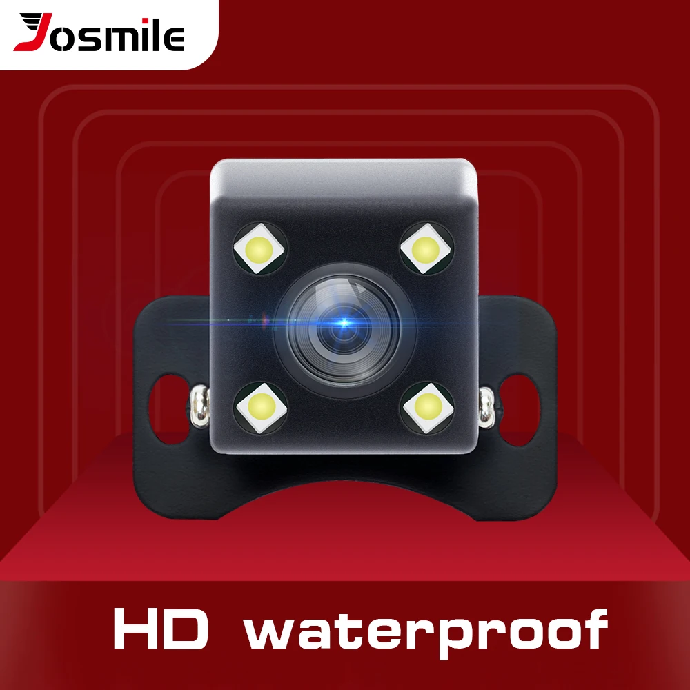 Josmile Car Rear View Camera Universal Backup Parking Camera 4 LED Night Vision Waterproof 170 Wide Angle HD Color Image| | - AliExpress