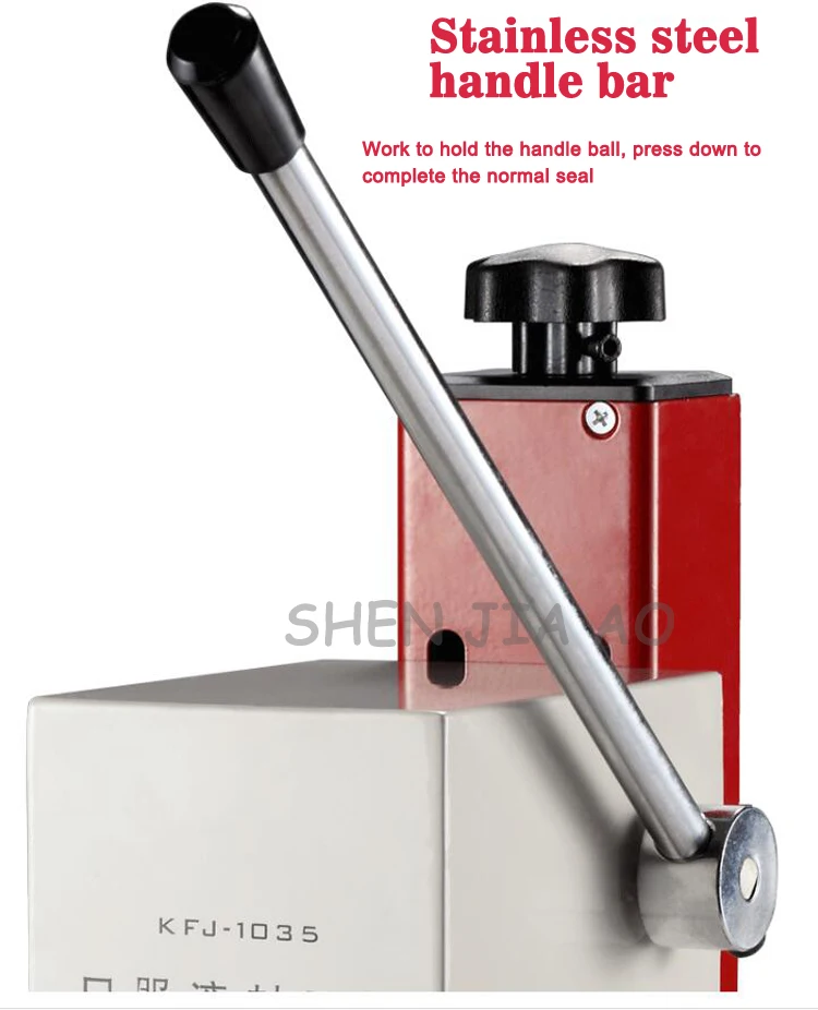 KFJ-1035 Oral Liquid Lock Cover Seal Machine Manual Oral Liquid Prick Machine Pe
