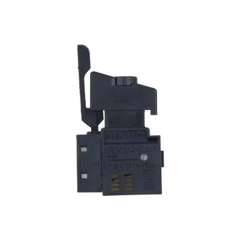 

New AC250V 6A Lock on Power Tool Trigger Button Switch Black