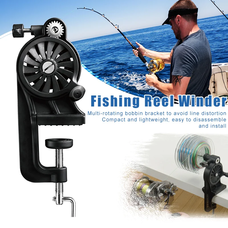 

Portable Fishing Line Winder Spooler Machine Multi-Function Fast Spin Reel Tools FH99