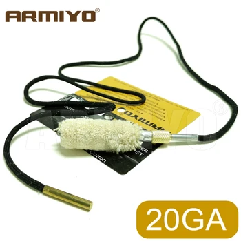 

Armiyo Cotton 20GA 20 Gauge 15.6mm Bore Swabs Brush Shot Gun Barrel Cleaner Set Cleaning Hunting Accessories Thread 5/16"-26T