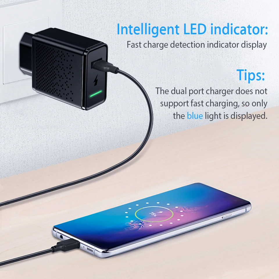 18 Вт USB зарядное устройство Быстрая быстрая зарядка 4,0 USB зарядное устройство для Redmi Note 8 Xiaomi mi9 pro QC3.0 настенное зарядное устройство для мобильного телефона power Bank