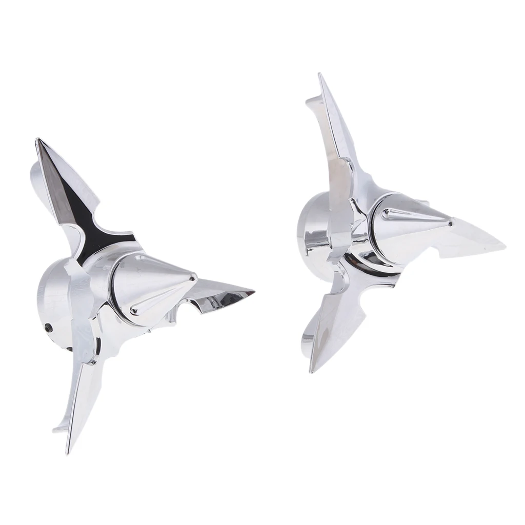 Chrome Spun Blade   Axle Caps For   2008-2013