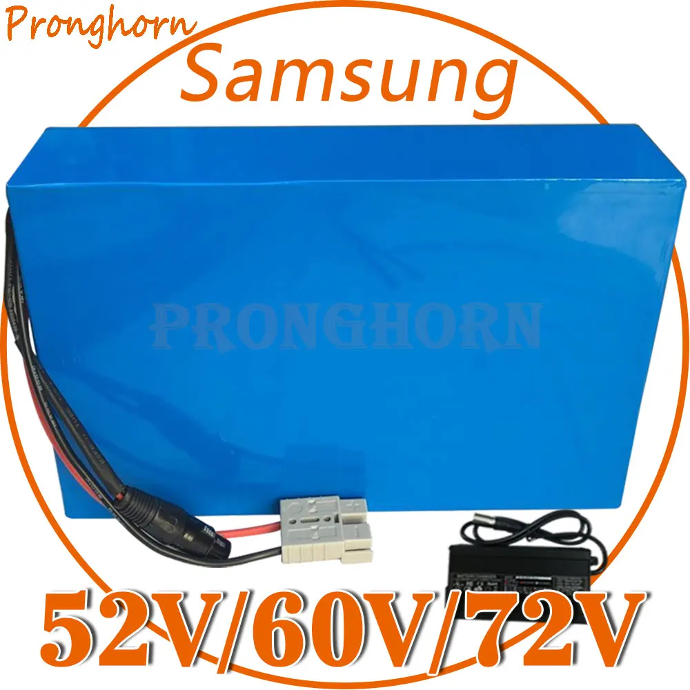 Аккумулятор для электровелосипеда 52 В 60 в 72 15 А/ч 18 20 25 30 литиевый аккумулятор Samsung