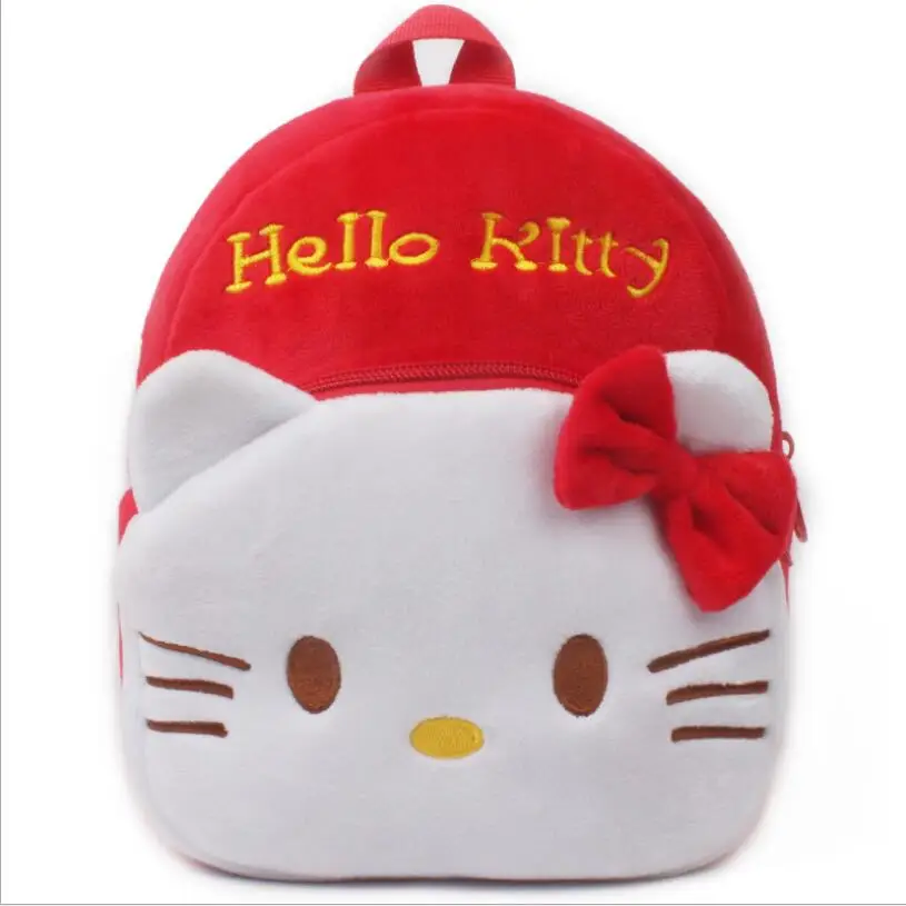 Детский плюшевый рюкзак Hello kitty mochila bebe с мультипликационным принтом, школьная сумка, детские подарки, Детский рюкзак для мальчиков и девочек, детские Студенческие Сумки - Цвет: hong fen