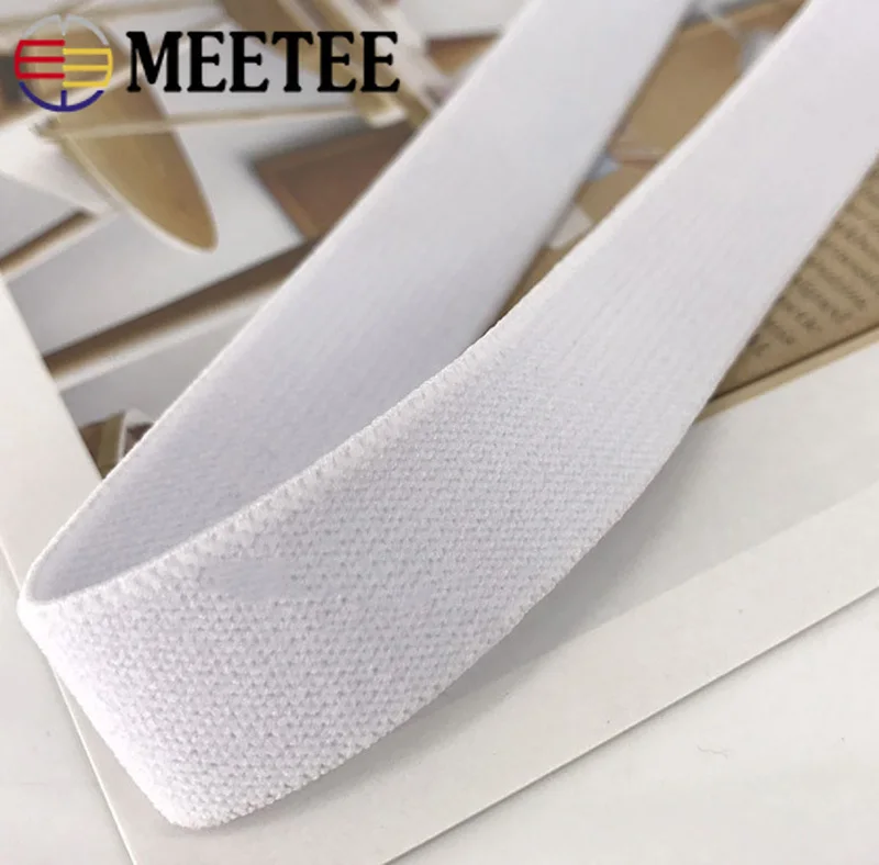 Meetee 8 м 20-90 мм нейлон эластичная лента мягкая резиновая эластичная тесьма планки костюм "сделай сам" пояс Резиновая лента Швейные аксессуары EB205