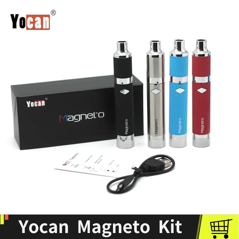 100% Аутентичный Yocan Magneto Vape ручка комплект с магнитная катушка Dab Hebral 1100 мАч воск