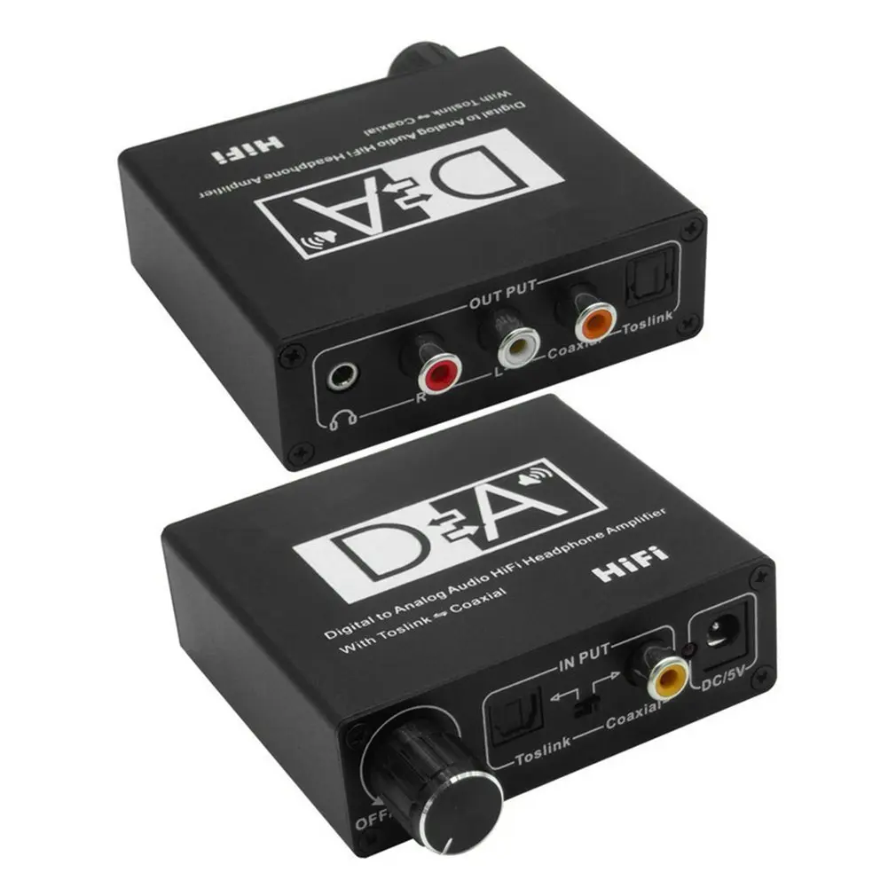 3 5mm Optical Coaxial Toslink Digital to Analog Audio Converter Adapter Coaxial Audio to RCA L R HiFi Headphone Amplifier
