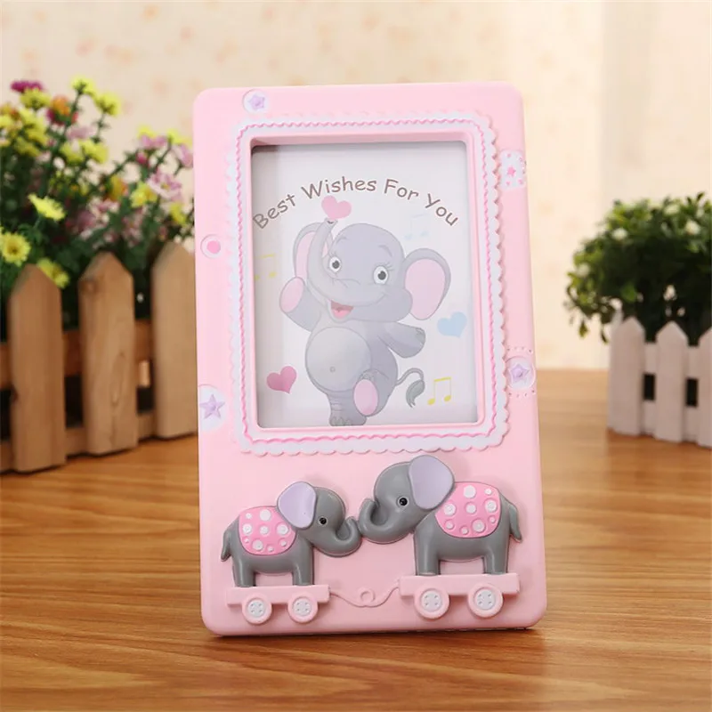 Cute Elephant Baby Photo Holder Kids Birthday Gift Room Decoration Frame Desktop Picture for | Дом и сад