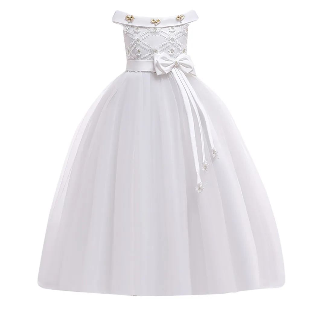 Платья с цветочным узором для девочек; вечерние и свадебные торжественные вечерние платья; Пышное Платье принцессы; Детские платья подружки невесты для девочек