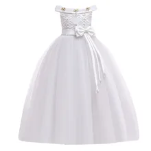 Платья с цветочным узором для девочек; вечерние и свадебные торжественные вечерние платья; Пышное Платье принцессы; Детские платья подружки невесты для девочек