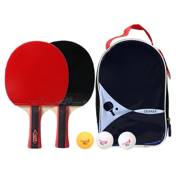 

Leijiaer Ping Pong Paddle Set (2-Player Bundle), Pro Premium Rackets, 3 Balls, Portable Storage Case