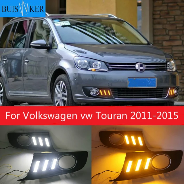 Led Drl Daytime Running Light For Volkswagen Vw Touran 2011-2015 With  Dynamic Moving Yellow Turn Signal And Blue Night Light - Daytime Running  Lights - AliExpress