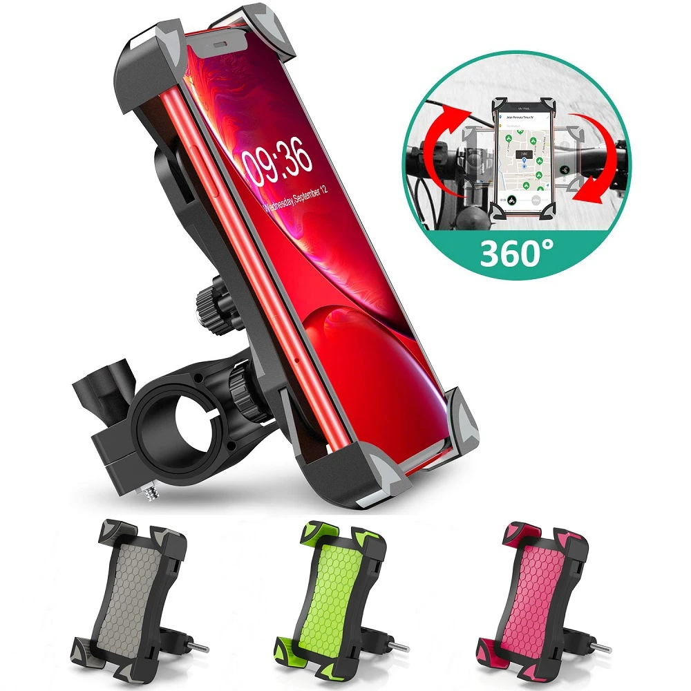 Bicycle Phone Holder Motorcycle Handlebar Cell Phone Mount Strolle Bike Phone Holder Stand for Samsung S10 S9 S8 iPhone X Xiaomi flexible mobile holder