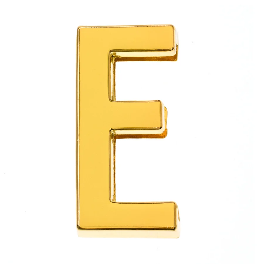 5 шт./партия золотые цветные простые буквы слайды подвески и знак начальный Алфавит ползунки для 30 мм кожа сетка для браслетов и брелоков ожерелье - Окраска металла: E
